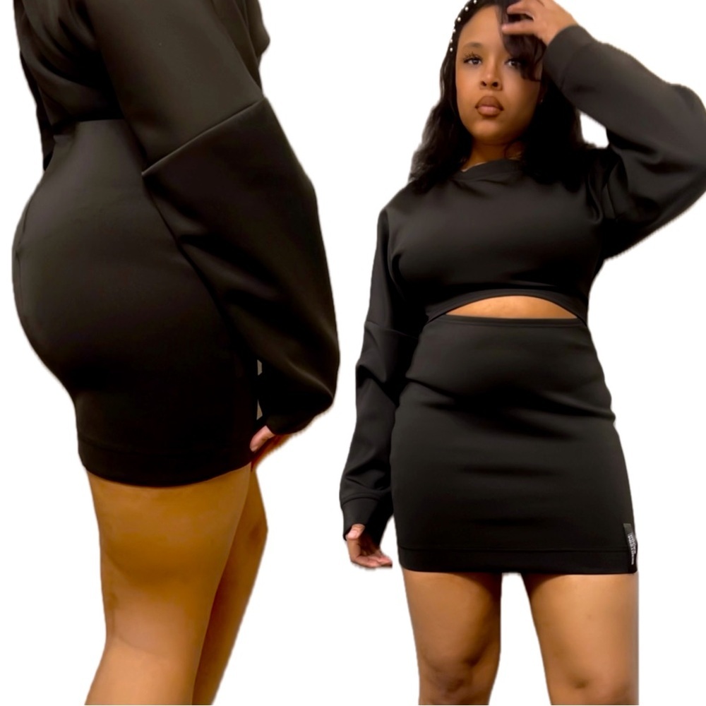Mistress Rocks Scuba Black Cutout Mini Dress Size L
